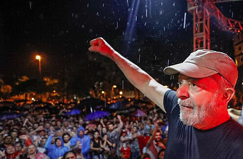 Ex-presidente Luiz Inácio Lula da Silva, em ato realizado durante sua Caravana pela região Sul