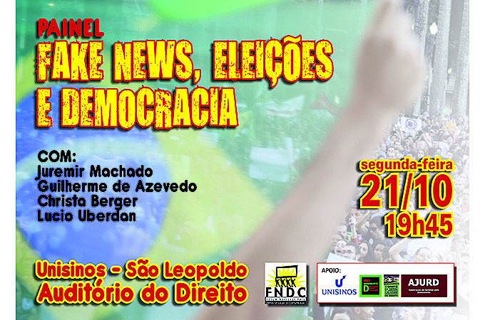 Painel 'Fake News, Eleições e Democracia' será realizado na Unisinos, em São Leopoldo