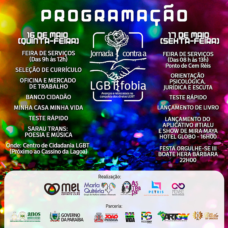 Os eventos são uma mostra das ações e serviços ofertados por órgãos que tratam da temática LGBT