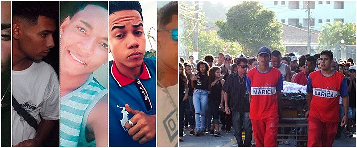 Patrick da Silva, Matheus Baraúna (16), Sávio Oliveira (20), Matheus Bittencourt (18) e Marco Jhonata (17) foram mortos no dia 25