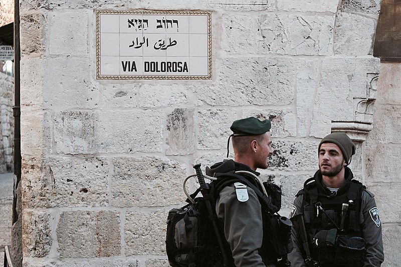 Soldados israelenses na Cidade Velha de Jerusalém
