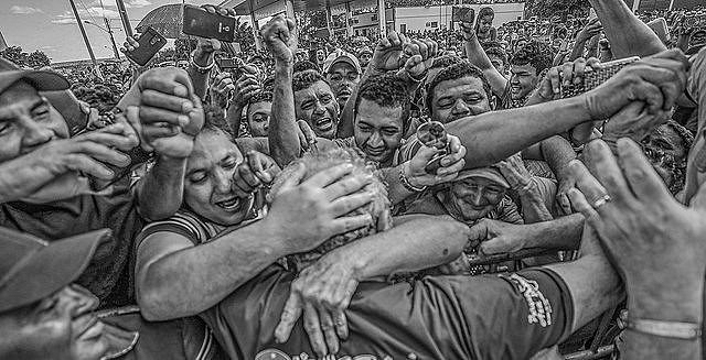 Recepción de la caravana de Lula en la ciudad de Inhuma, en el Estado de Piauí, en 2017