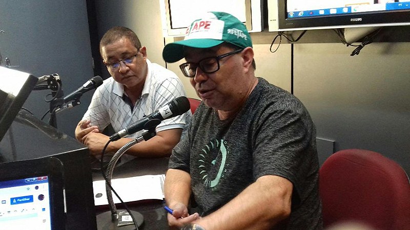 Fabiano Moura, secretário de comunicação da CUT e Antenor Lima, assessor da vice previdência da Fetape