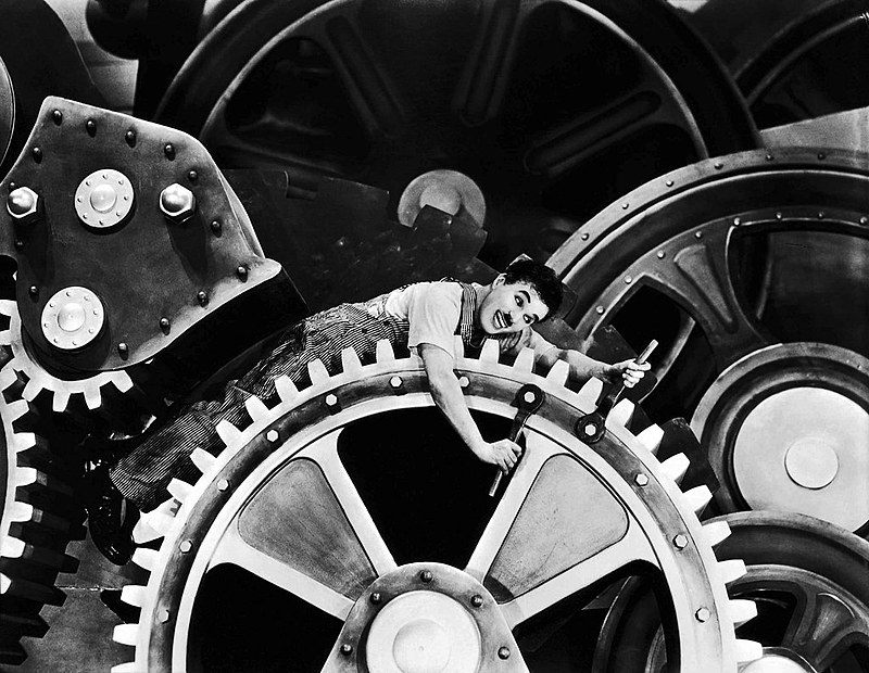Tempos modernos, de Chaplin, retrata ambiente opressivo do modelo fordista