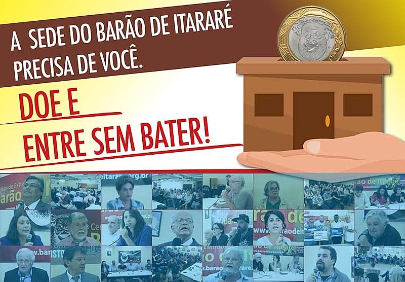 Os recursos arrecadados na campanha serão destinados para cobrir as despesas de aluguel e manutenção da sede por um ano.