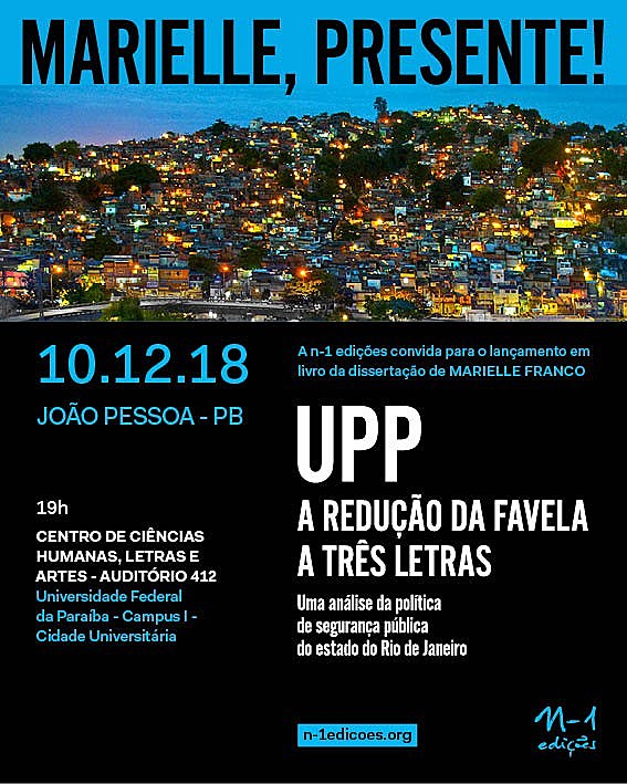 Lançamento do Livro de Marielle Franco na UFPB