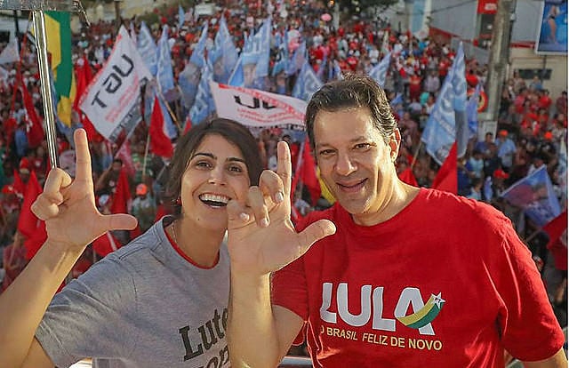 Ibope shows Workers’ Party candidate Fernando Haddad (right) and his running mate Manuela D’Ávila had the best performance over last week