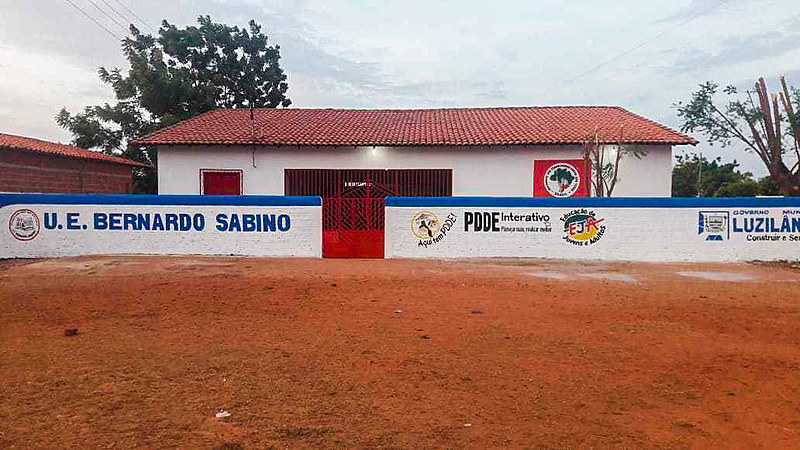 Unidade Escolar Bernardo Sabino, no assentamento Palmares, em Luzilândia, no Piauí
