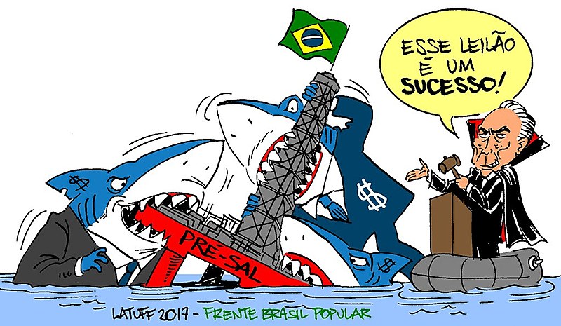 Latuff | Leilões do pré-sal: sucesso pra quem?