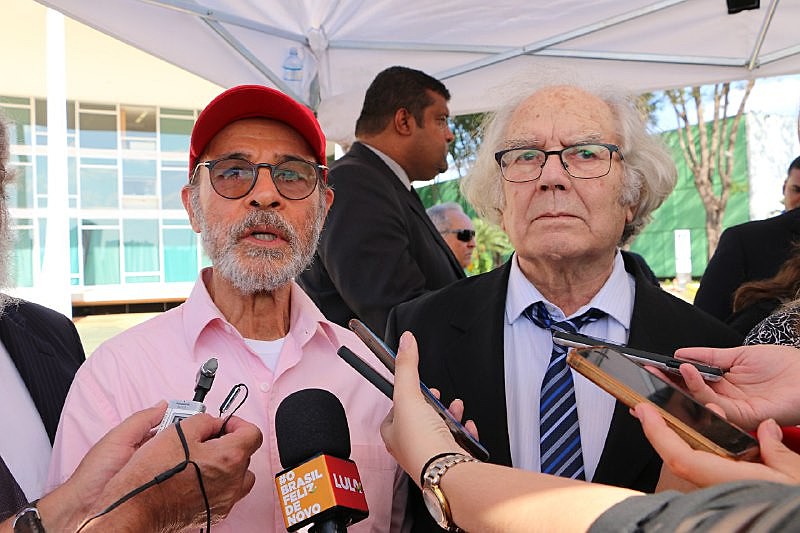 Osmar Prado (esq.) fez parte de comitiva que visitou presidenta do STF na semana passada. À direita, o Nobel da Paz Adolfo Perez Esquivel