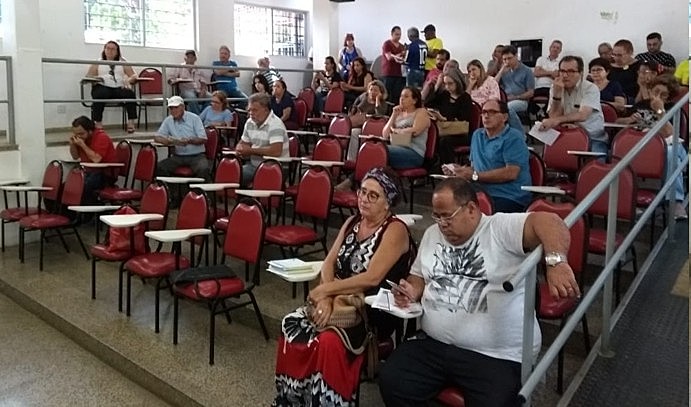 Assembleia do SintesPB realizada nesta quarta (10) na UFPB, campus João Pessoa.