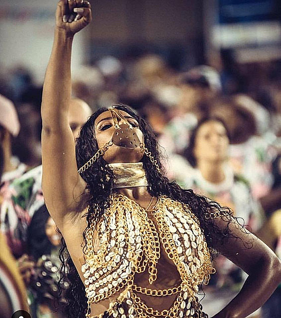 Mangueira Samba School parade in Rio honored black and indigenous heroes who have been erased from the official Brazilian history