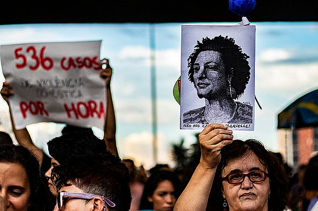La manifestación en el centro de la ciudad de São Paulo reunió cerca de 50 mil personas este viernes (08)