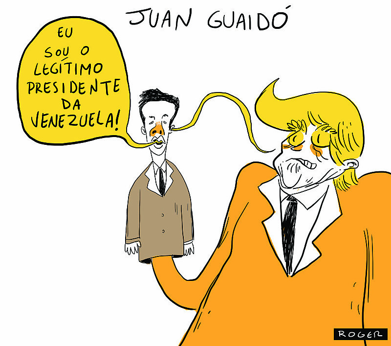 Juan Guaidó, em ato inconstitucional, se autoproclama presidente da Venezuela, com apoio dos EUA