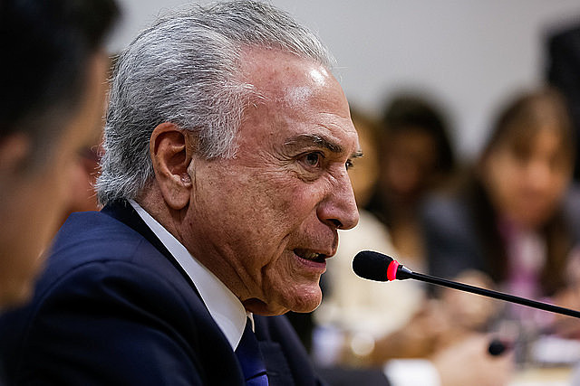 Temer se reunió este martes con la bancada ruralista
