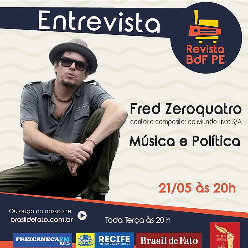 Fred Zeroquatro também tocou algumas músicas em estúdio