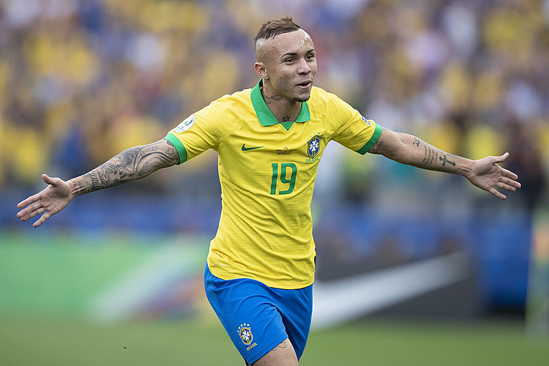 Com três gol, Everton Cebolinha dividiu a artilharia da Copa América com o Peruano Paolo Guerrero
