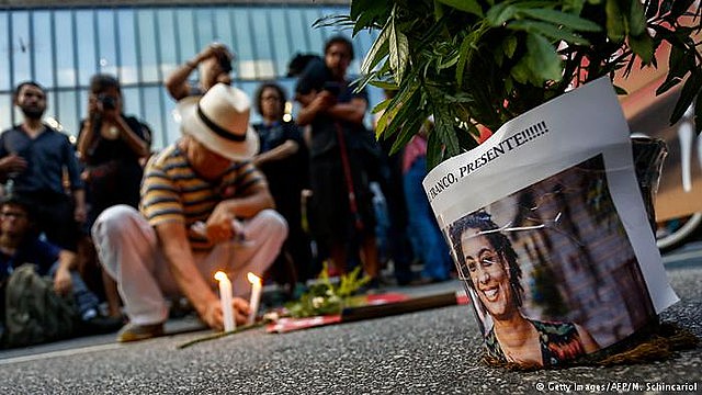 Homenagens a Marielle Franco no dia 14 de março de 2019, um ano após o assassinato