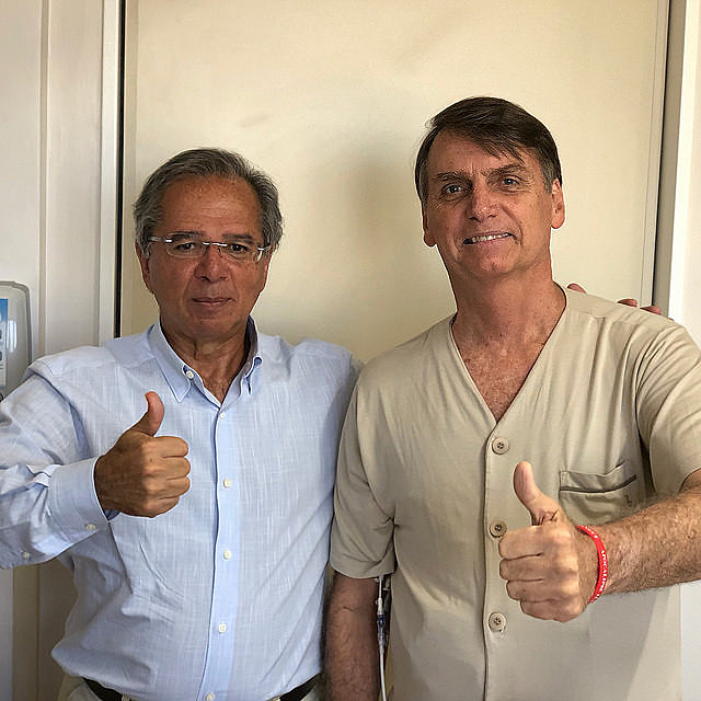 Economist Paulo Guedes (left) said Brazil was “held captive by ideological alliances” with Mercosur