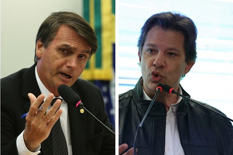 Segundo Datafolha, Bolsonaro e Haddad têm, respectivamente, 48% e 38% das intenções de voto nos votos totais