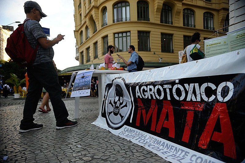 Ativistas da Campanha Permanente contra os Agrotóxicos e pela Vida participam de ato no Dia Internacional de Luta contra os Agrotóxicos