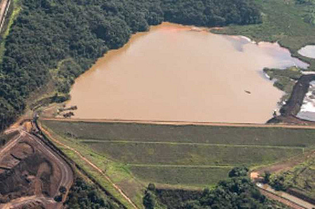 Represa de Macacos, en el municipio de Nova Lima, en Minas Gerais, una de las represas en nivel de alerta máximo por riesgo de ruptura