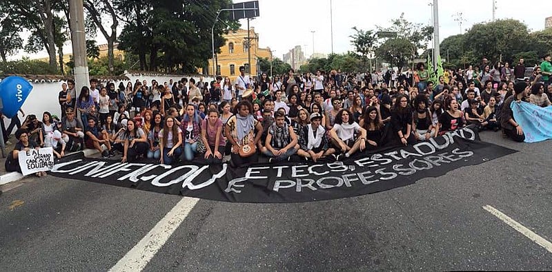 Estudantes secundaristas das ETECs de São Paulo, em maio deste ano