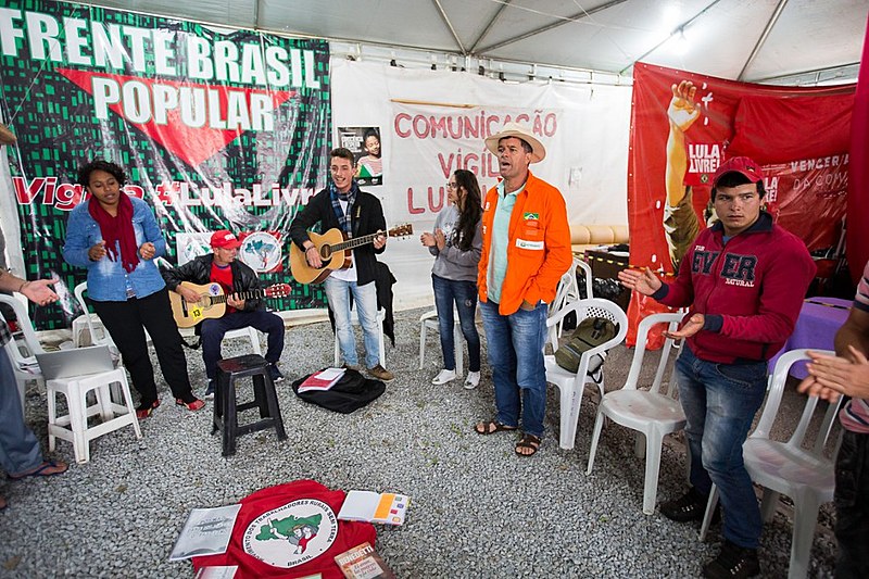 Desde a prisão de Lula, em abril, o espaço da Vigília tem sido usado para debates, rodas de conversa e manifestações artísticas
