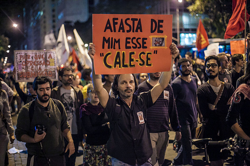 Ato Nacional "Protesto não é crime", no Rio de Janeiro, em 2014