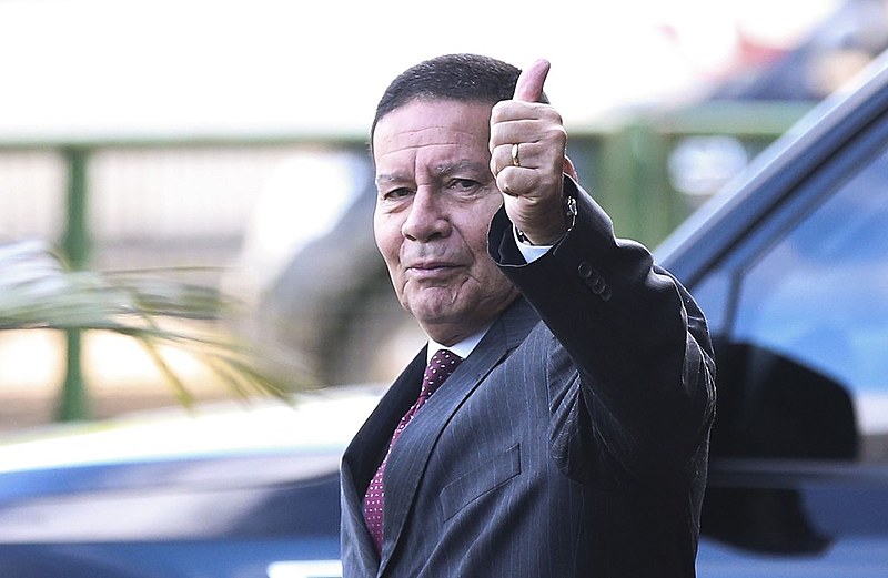 O vice-presidente eleito, general Hamilton Mourão, no Centro Cultural Banco do Brasil (CCBB), em Brasília