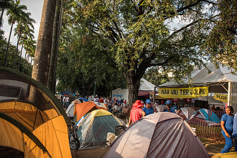 Em Belo Horizonte, o acampamento começou no dia primeiro de maio
