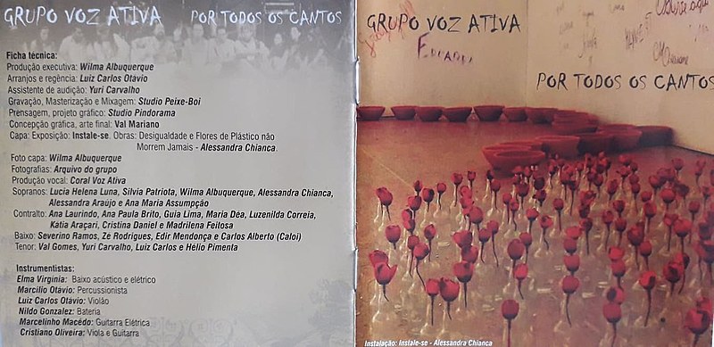Capa do disco POR TODOS OS CANTOS -  de João Pessoa - PB