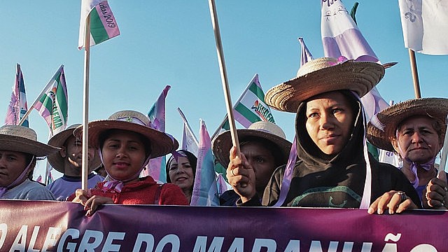 La movilización contó con la participación de la 1a Marcha de Mujeres Indígenas
