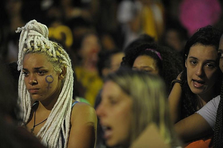 Protesto no Dia Internacional do Combate à Violência Contra a Mulher em 2015 no Rio de Janeiro (RJ)