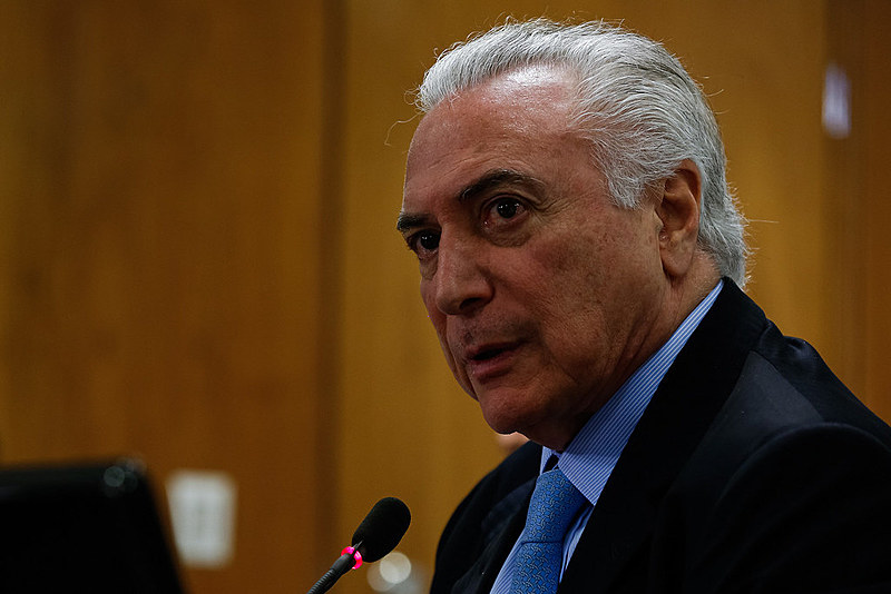 Presidente Michel Temer em reunião em Brasília