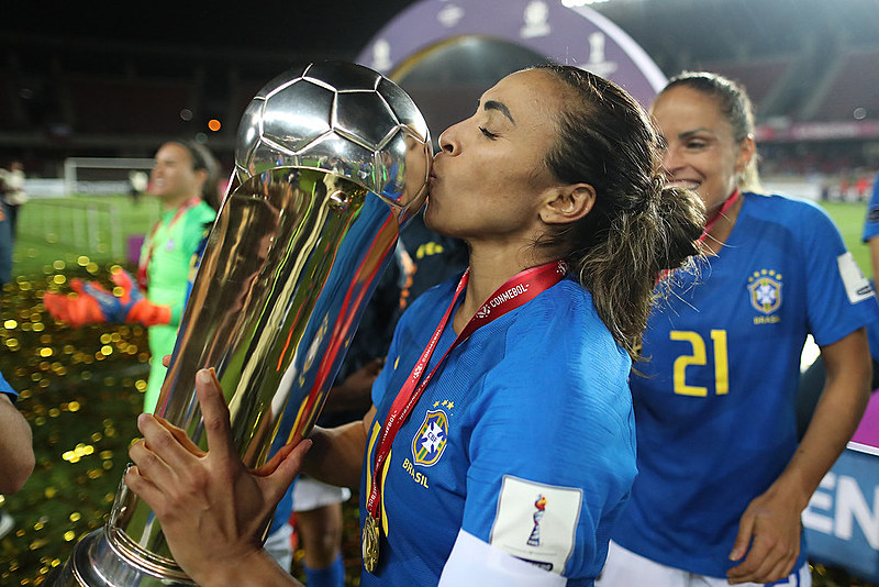 Marta, camisa 10 e capitã da Seleção Brasileira