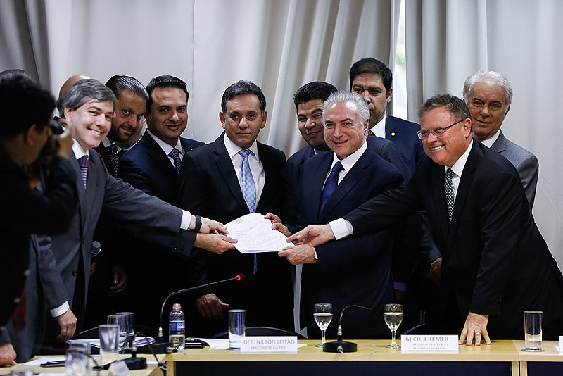 Peemedebista também se reunião com a Frente Parlamentar da Agropecuária nesta terça-feira (1)