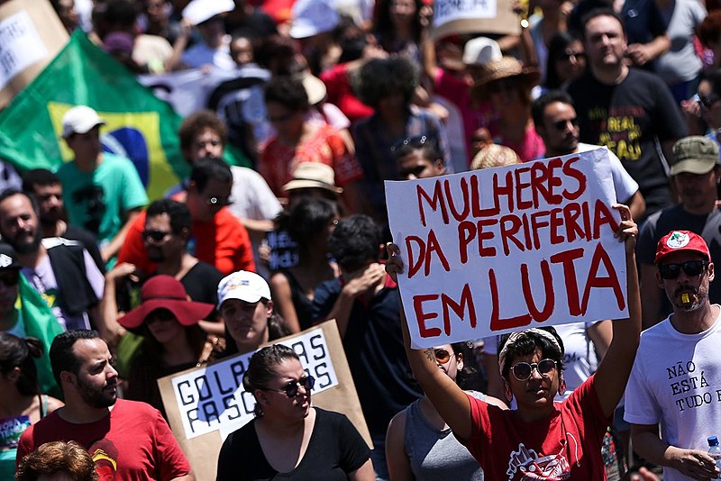Grito dos Excluídos de 2016, manifestando contra o governo de Temer, na Esplanada dos Ministérios