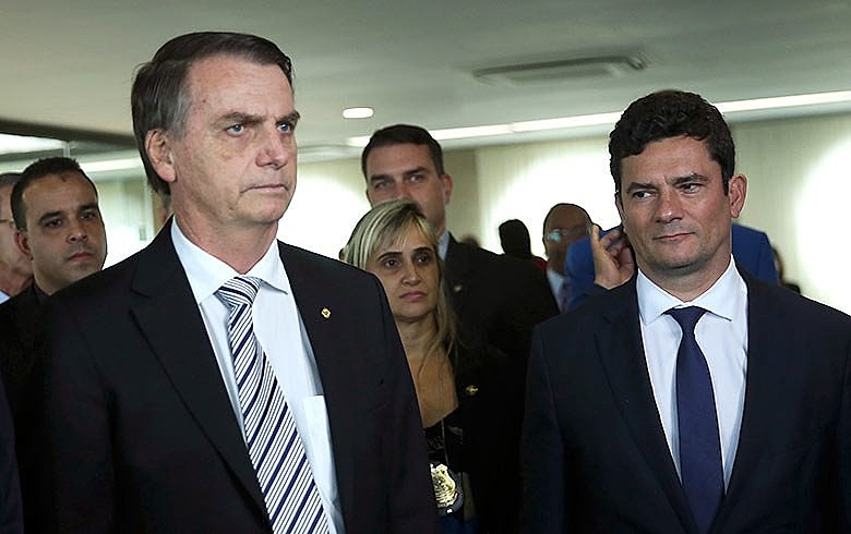 Bolsonaro e Moro, ambos beneficiados pela ausência de Lula na disputa presidencial