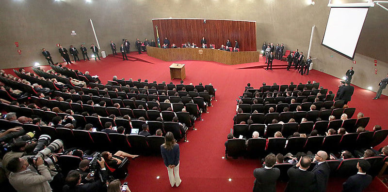 Durante julgamento da chapa Dilma Temer, Ministro Herman Benjamin faz leitura de seu relatório durante sessão plenária do TSE