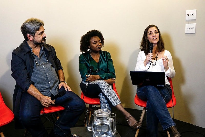 O advogado e membro da Consulta Popular, Ricardo Gebrim, e Rosane Borges, ativista do movimento negro.