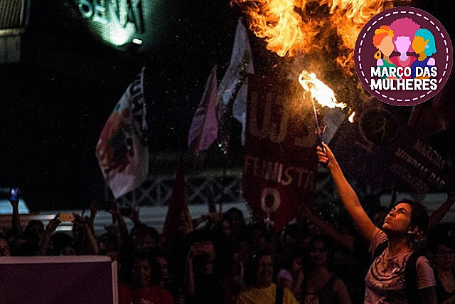 El acto de 2018 tenía como pauta la defensa de la democracia, de la vida de las mujeres y la lucha contra la Reforma de las Pensiones