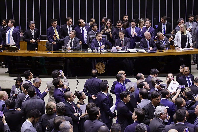 Câmara dos Deputados durante votação em segundo turno da reforma da Previdência