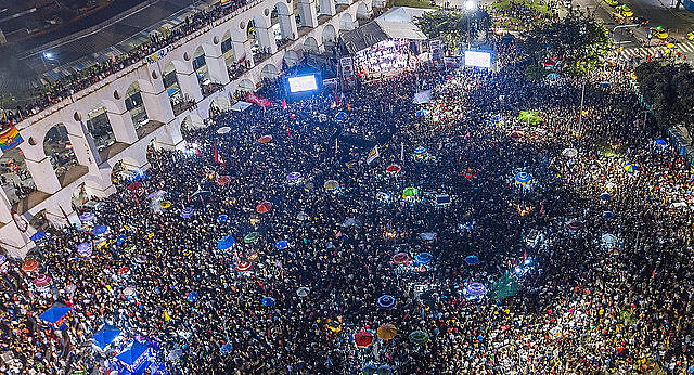 Nearly 70,000 gathered in Rio last Tuesday to call for defending democracy ahead of Brazil’s highly polarized elections