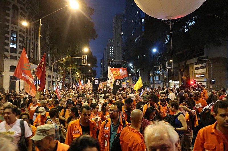 Segundo a organização, 20 mil pessoas estiveram no ato