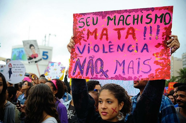 Marcha das Vadias, no Rio de Janeiro, em agosto de 2014