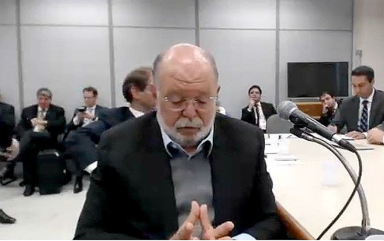 Léo Pinheiro em depoimento a Moro durante a semana passada: versões mudadas após aumento do tempo de prisão