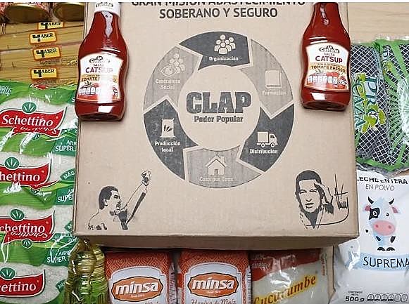 Cesta básica distribuída pelos Comitês Locais de Abastecimento e Produção