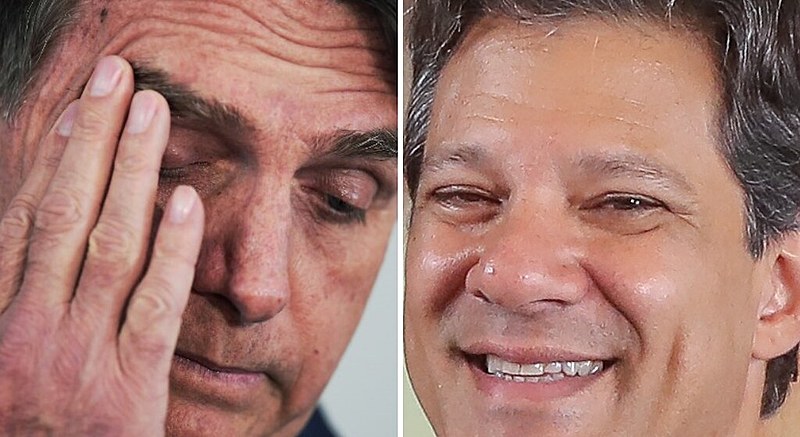 A 3 dias da votação, pesquisas indicam aproximação entre candidatos do PSL e do PT