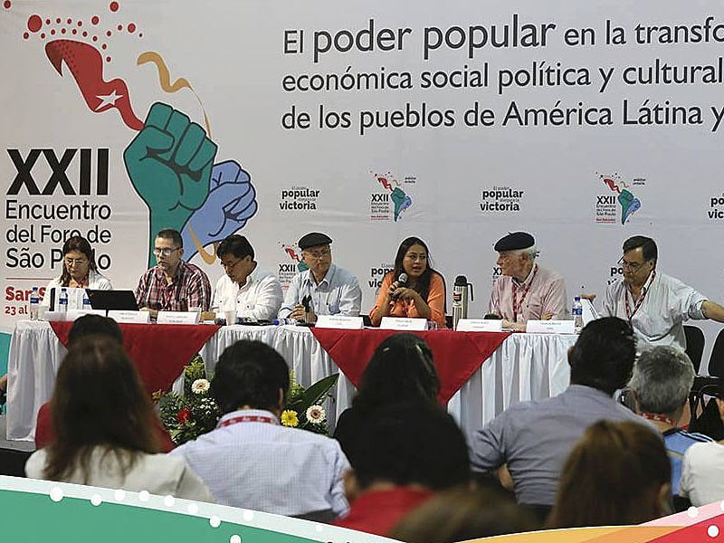 Durante o Foro se reuniram alrededor de 500 militantes de esquerda de todo o Contienete